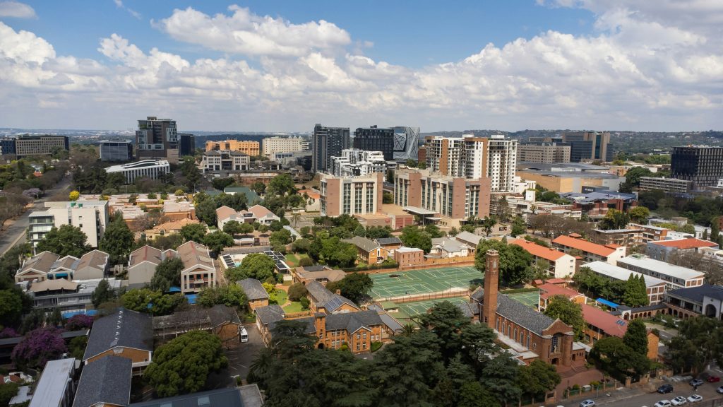Ville culturelle africaine Contemporary urban view of an African cultural city